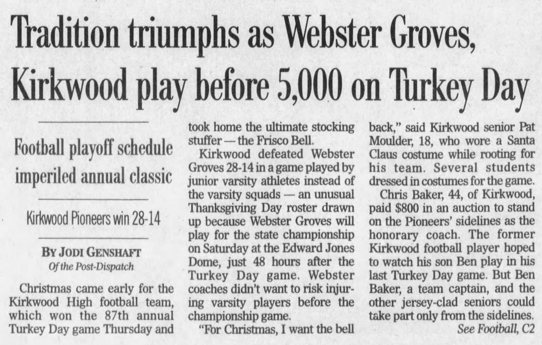2002: A game that almost wasn't